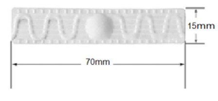 Zebra WASHABLE RFID TAG 70MM X 15MM 96 BIT USER MEMORY ACCS