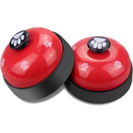 Hundetræningsklokke, Sæt med 2 Klokker til Hundehvalpe og Kæledyr, Pottetræning, Dørklokke med Skridsikker Gummibase