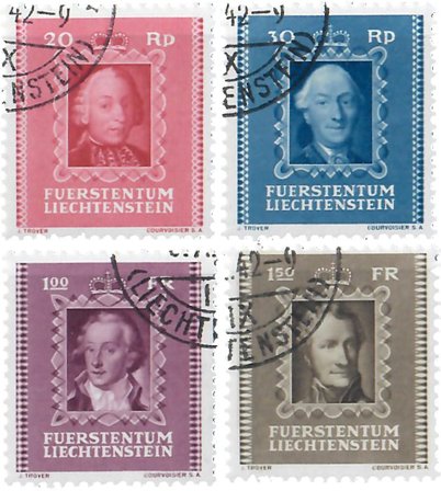 Liechtenstein 1942 - MICHEL 207/210 - Stemplet