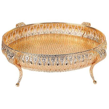 Kotiruokatarjotin Vintage Hedelmälautanen Pöytärauta Säilytyslaatikko Soikea Tarjotin Kulta Hedelmäkori Pöytäkoriste