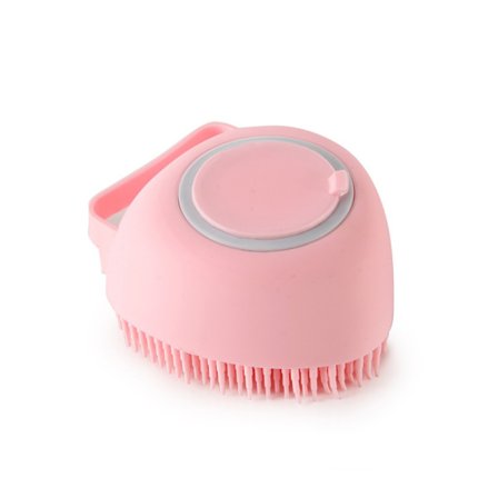 Silikone Badesvamp Blød Badebørste Kropsskrubber med Shampoo Dispenser Genanvendelig Massagebørste til Kæledyr og Babyer