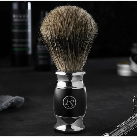 Mattamusta Modena Pure Badger Partasuti miehille - Partasudit