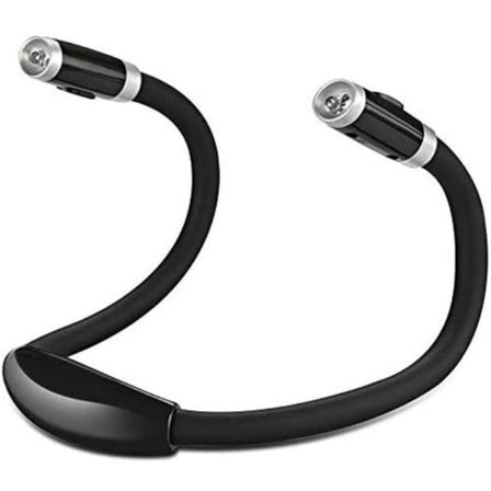 Læselampe, Genopladelig Bærbar Nakkelampe LED-lampe med 4 LED-perler,