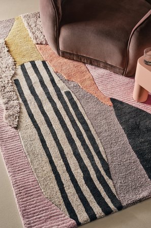 Jotex - Ullteppe 160x230 Cm Ull/Viskose Multi BOBO - Kjøp Ulltepper hos Jotex