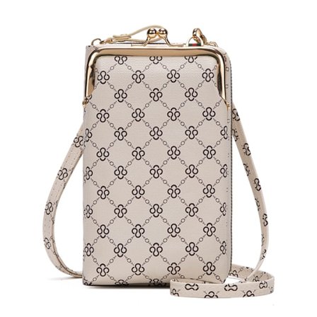 Axelremsväska för damer Crossbody Printed plånbok Mini telefonväska
