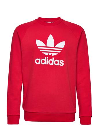 Trefoil Crew Sweat-shirt Tröja Röd Adidas Originals
