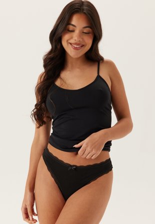 DORINA - Essential Cotton Thong 5-pack - 5x0001-black/BLACK/BLACK/BLACK - Kläder - - Bubbleroom