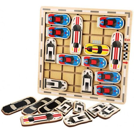 Sjov labyrint med biler til børn