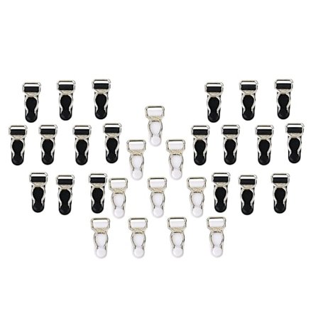 QU/30 stk. Strømpebåndsholdere til mænd - Sorte og hvide