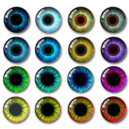 20 st/10 par Eyes Crafts Eyes Puppet Crystal Eyes 20MM-FÄRG