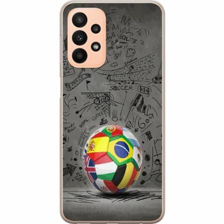 Samsung Galaxy A23 Genomskinligt Skal Fotboll Världen
