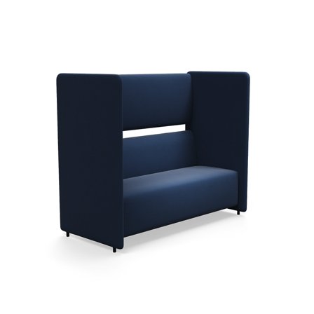 Akustiksofa CLEAR SOUND, 3-Sitzer, Stoff Pod CS, marineblau