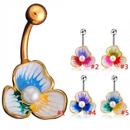 Guldpläterade Navelpiercing Piercing smycken