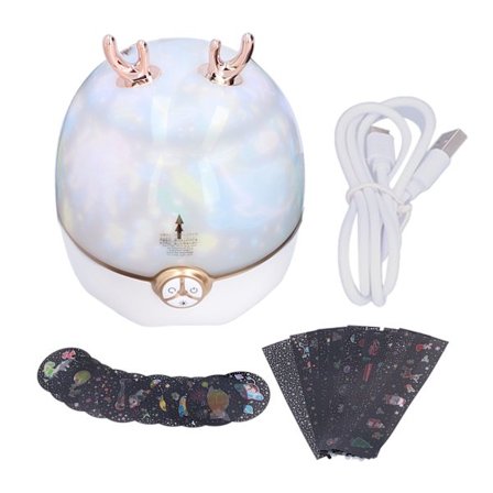 Hirvikuvioinen tähtitaivasprojektorilamppu USB-lataus Kannettava pöytävalaisin Tunnelmallinen yövalo