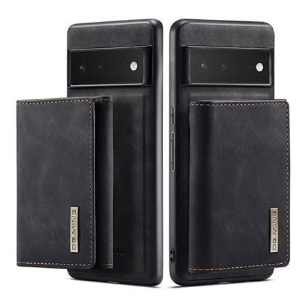 8-FACK Google Pixel 6 Pro Stöttåligt Skal med Magnetisk Korthållare DG.MING Detach