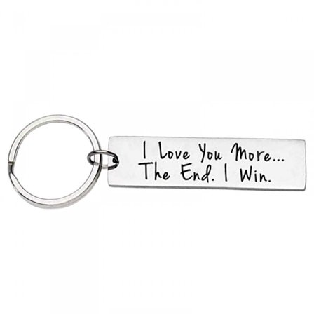 Jag älskar dig mer / mest I slutet jag vinner Nyckelring vänskap Co