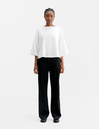 Ahlvar Gallery Ava Satin Silk Trousers - Black - M