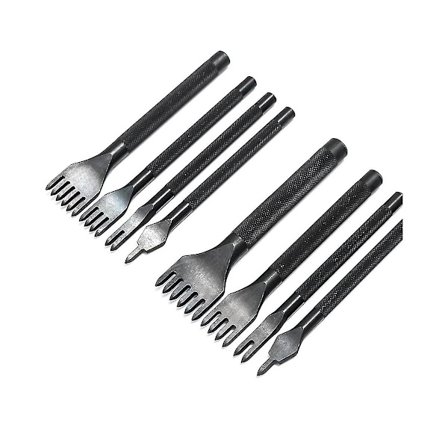 8 stk 3mm 4mm 1/2/4/6 Pigger Tommers Skinnhåndverk Verktøy Hullslag Snøring Sømmer Perforere L