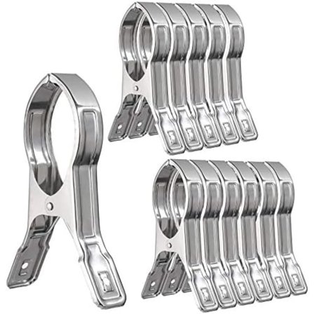 Pool Cover Clips Strandklip, 12 Pakker 5,5 Tommer Strandstolsklip, Overjordisk Pool Cover Klemmer til Stole, Krydstogt