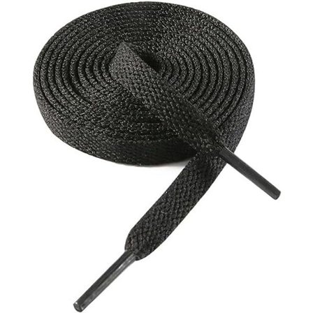 Svarte flate skolisser for joggesko, skolisser for sneakers, premium skolisser for joggesko, erstatning for sportsskolisser