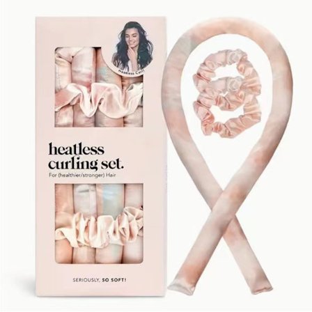 Krøllejernsæt (3-pak) skaber glatte, satinagtige krøller uden varme, for naturligt spændstigt hår.
