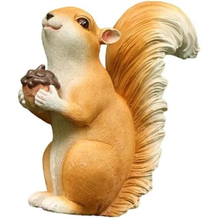 Miniatyyrihartsinen orava-koriste, korkealaatuinen tekstuuri, kodin ja puutarhan sisustukseen, puutarhan koristeluun, söpö orava