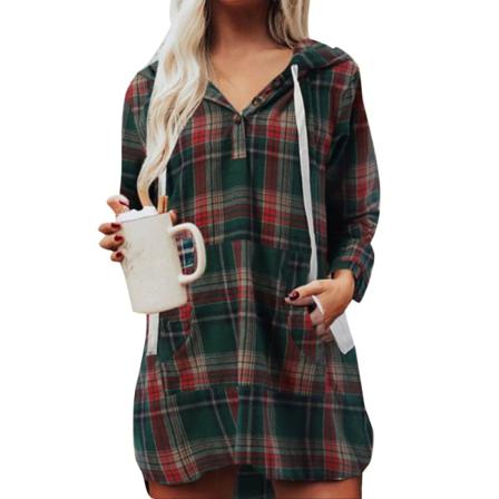 Kvinnor Långärmad Tröja Button Down Hoodies
