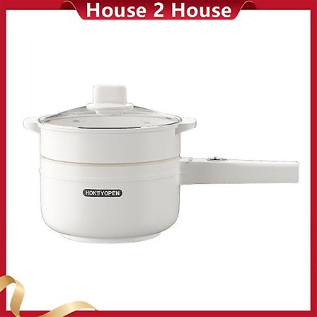 Multifunksjons elektrisk kokegryte 2L keramisk innerpotte med dampkoker for babymat og melk