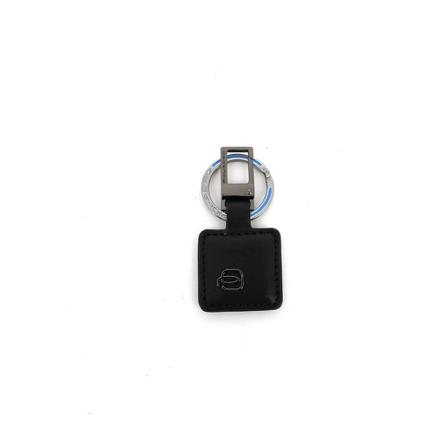 Piquadro, Keychain with Blue Square carabiner Zwart, unisex, Maat:ONE Size