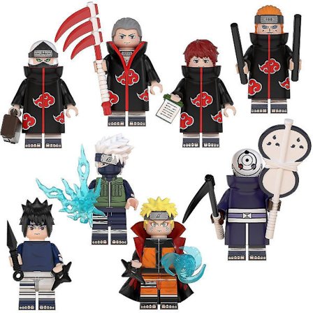 Ninja Mini Figures Set 8 Pack Kids Toys Action Figure Anime Heroes Mini Figure Birthday Party Gifts For Adults And Children Boys Girls