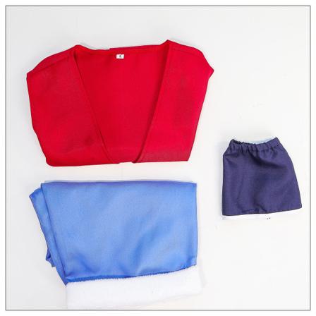 Mub- Luffy-asu, olkihattu Cosplay-asu Halloween Comic Con Anime-juhliin lapsille ja taaperoille Top+pants+wristband XL