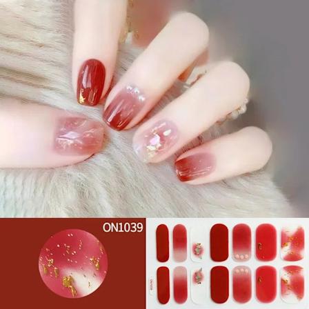 1Ark Fashion Cat Magnetic Semi Cured Gel Nagel Klistermärken Uv / Led Baking Lampa Skinande Mönster Gel Nagelpasta Wraps Manikyr ON1039