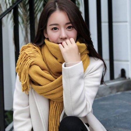 Alsidigt tørklæde Student Langtørklæde GUL