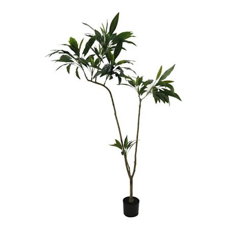 Tekokasvi mustassa ruukussa, 180 cm PVC vihreä