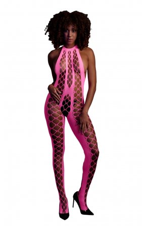 Rosa Bodystocking med halterneck - Vuxen.se - Sexig body
