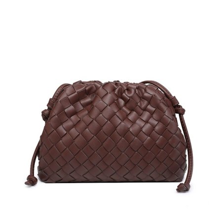 Molnryggsekk 2024 ny stil veske dame ku skinn rynkete dumpling veske dame håndveske skulderveske MJ51 Ebenholts Ebenholts Ebenholts Ebony