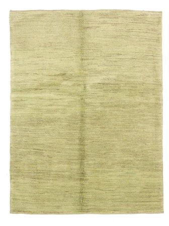 Handgeknüpft Orientalischer Gabbeh Teppich 152X197 Grün/Gelb