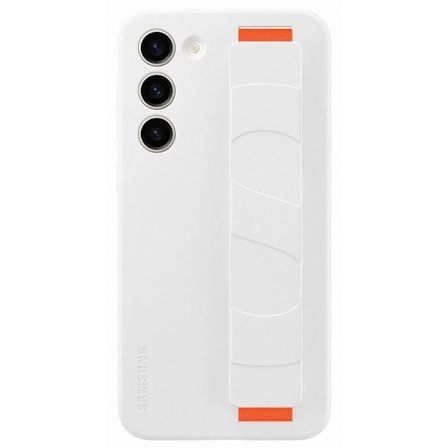 Samsung Galaxy S23 Plus Skal Silicone with Strap Vit