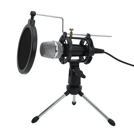 Mini kondensatormikrofon pc-mikrofon 3,5 mm plug and play hjem