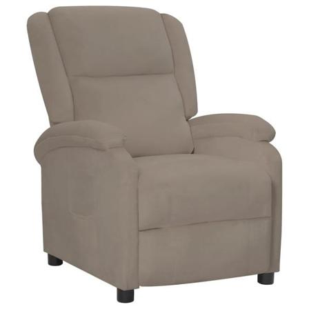 Vidaxl Reclinerfåtölj Ljusgrå Sammet Grå