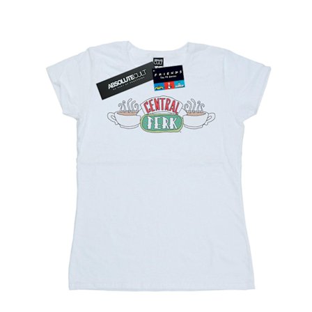 Friends Dam/Kvinnor Central Perk Skiss Bomull T-shirt S Vit