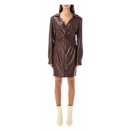 Nanushka Wrap Kjole Brun, Dame
