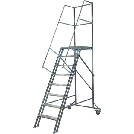 Laggo Stål Mobil Trappa 8 steg, Stegar & ställningar
