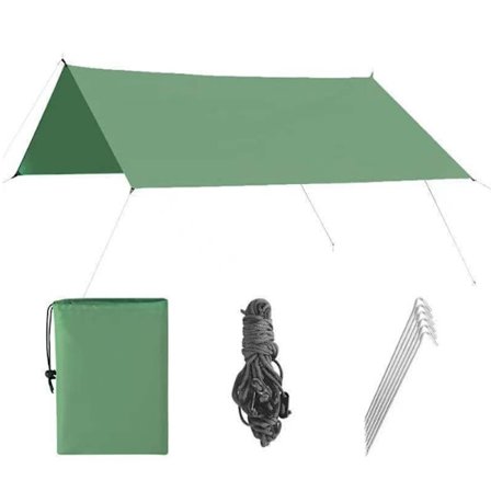 Grøn vandtæt trekantet skygge sejl
