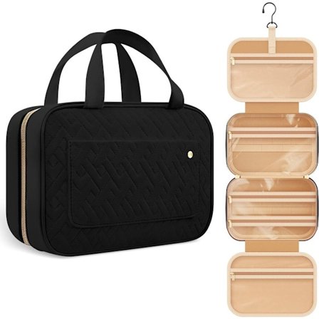 Toilet taske m/ krog - Hængende toilet taske - Kvinder & Mænd - Vandtæt - Makeup taske