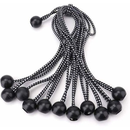 Elastiske bungee-snore til presenning, presenning, telt, pavillon, udvidelig, 15,5 cm 20 stk.