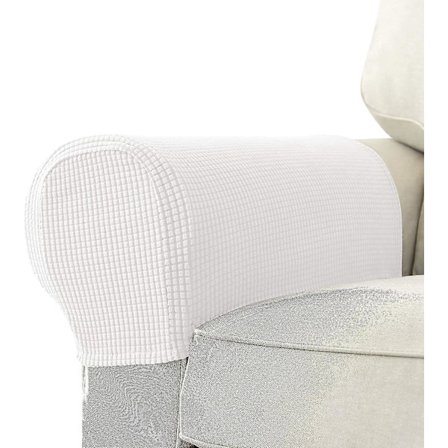 Soffa Armstödsskydd Stretch Armstödsskydd Kåpor För Fåtölj, Vit