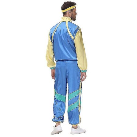 80s / 90s Retro Tracksuit, Shell Suit Party Dress Costume -bc -a