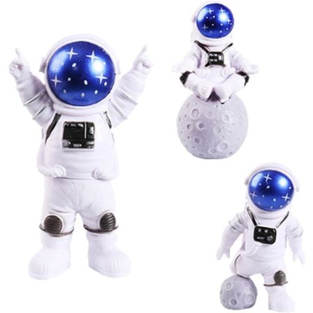 Astronaut Kreative Ornament Astronaut Hjem Stue Mystiske Figurer I Plast Himling 3-Pakning Hy