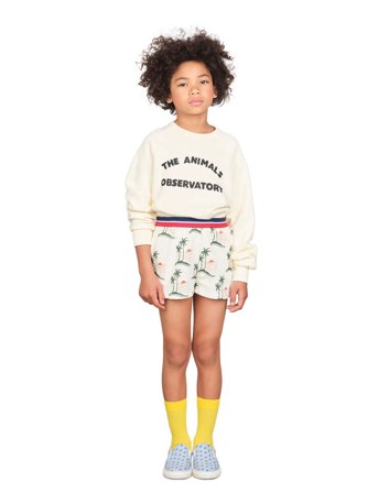 THE ANIMALS OBSERVATORY Shark Kid Sweatshirt White Logo - Cream - 4 Y